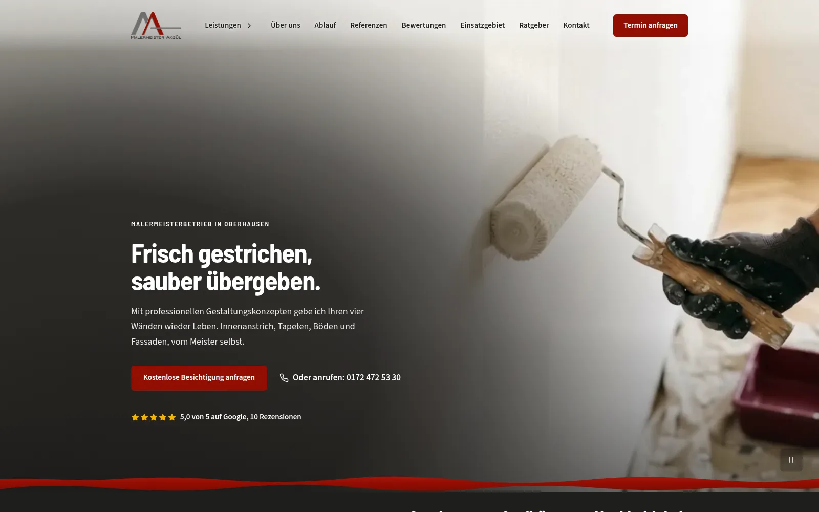 Website Malermeisterbetrieb Akgül