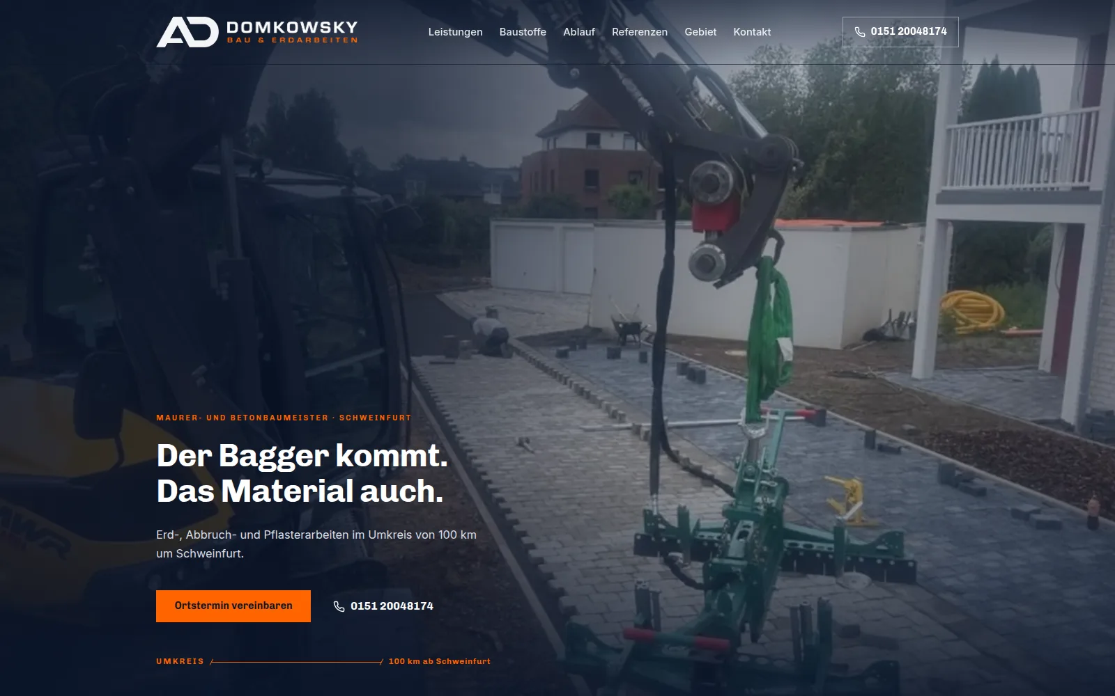 Domkowsky Bau & Erdarbeiten – Meisterbetrieb aus Schweinfurt