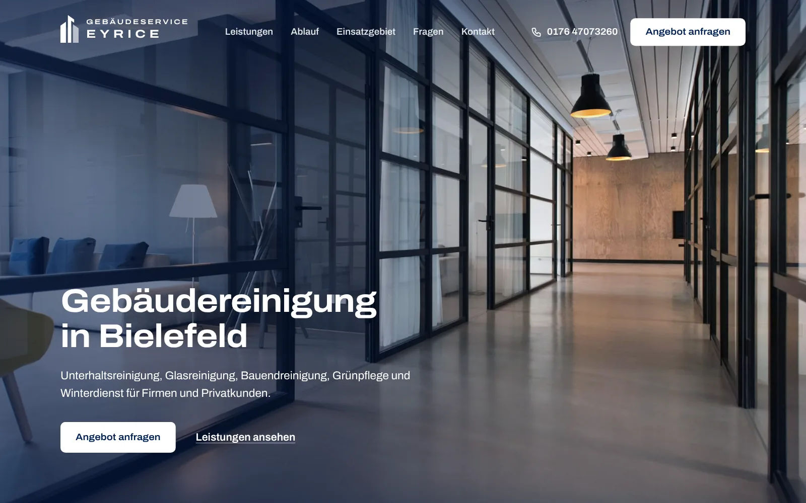 Website Gebäudeservice Eyrice