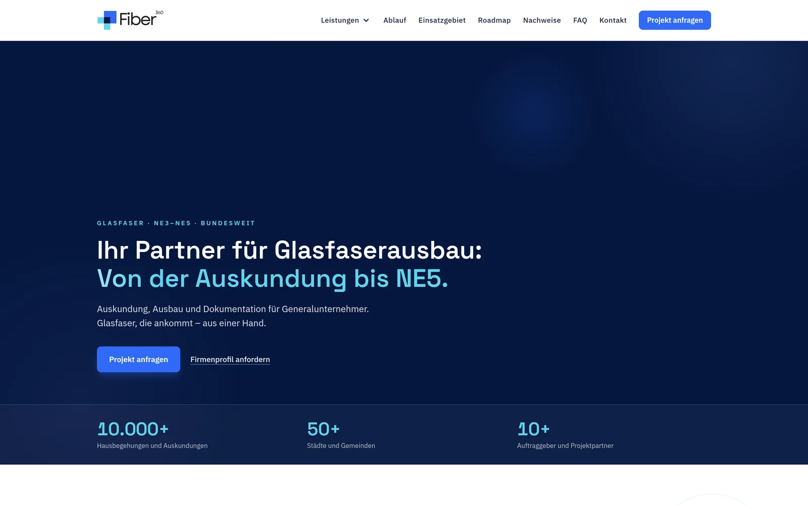 Fiber 360 – Glasfaserausbau von der Auskundung bis NE5