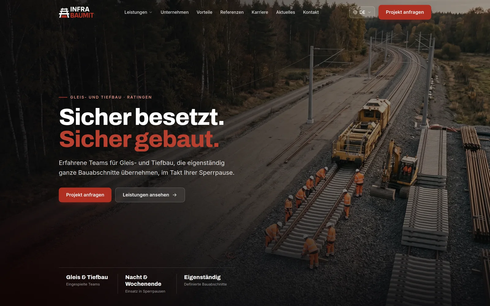 Infra BAUMIT – Gleis- und Tiefbau aus Ratingen
