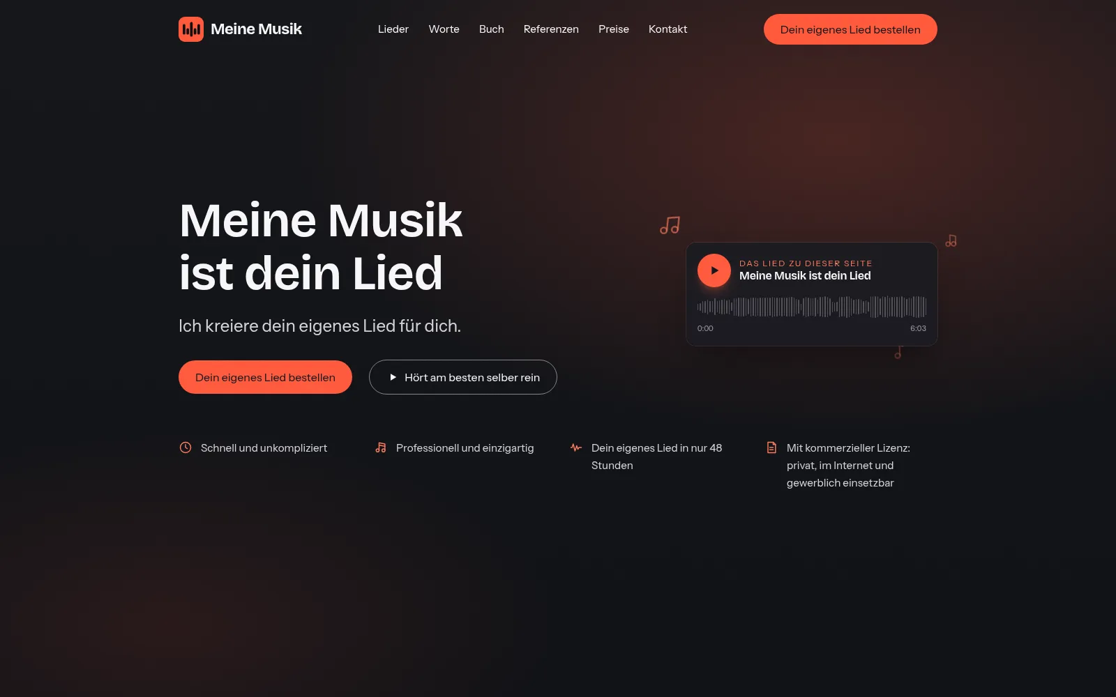 Meine Musik – persönliche Lieder auf Bestellung