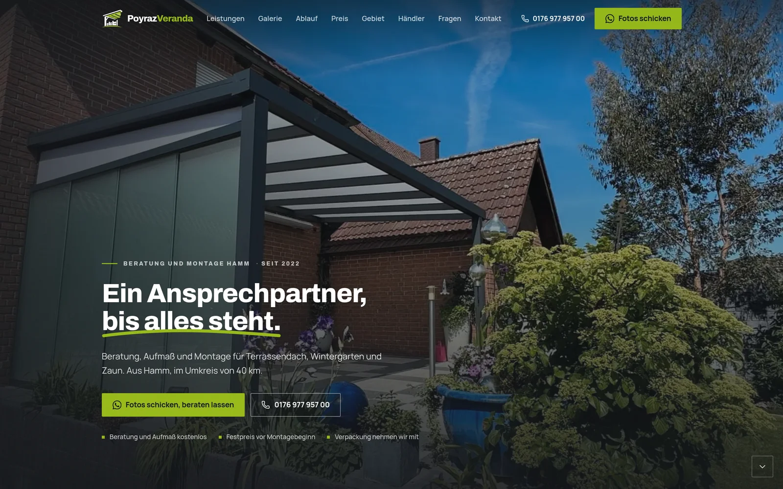 PoyrazVeranda – Terrassenüberdachung, Beratung & Montage in Hamm