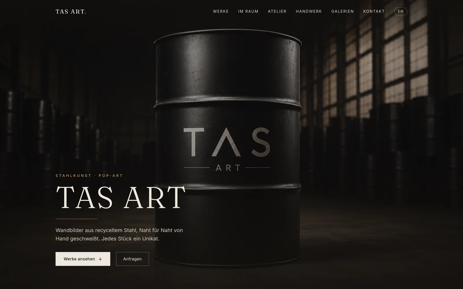 TAS ART – Stahlkunst & Pop-Art aus recyceltem Metall